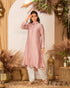 Satin-Blend Long Sleeve Midi Top 63352